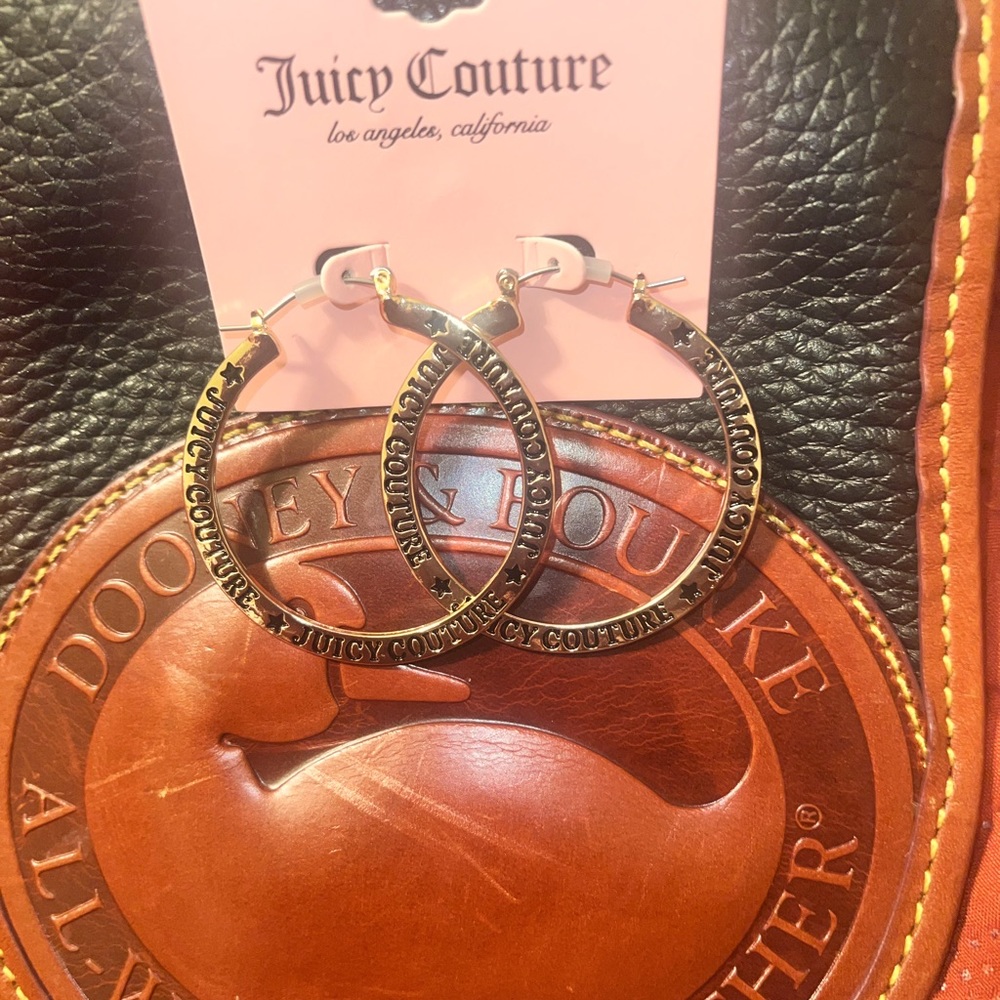 Juicy Couture Large Stamped Hoop Earring